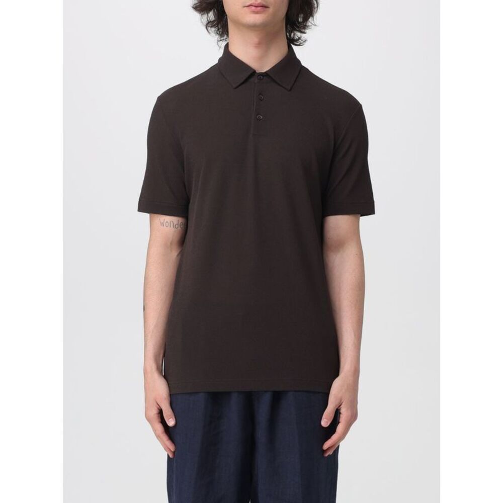 Zanone Polo Shirt Men Brown